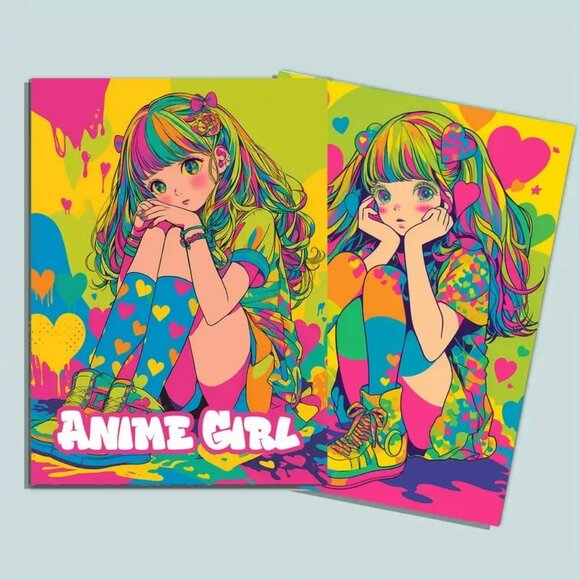 Anime Girl Coloring Book (SKU #3075) - Picture 3 of 5